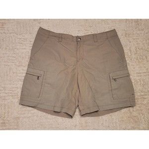 REI Womens Size 12 Cargo UPF 50+ Nylon Lightweight Hiking Shorts Drawstring 33x7
